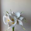 5PCS White PU Fake Flower Artificial Calla Lily for Home Decor Wedding Bridal Bouquet Home Table Flower Bouquet Decor 36CM