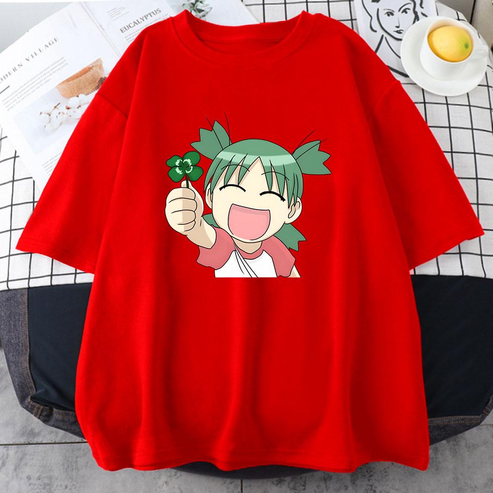 

AzuUnisexga Daioh Yotsuba Tshirts Women Cartoon Harajuku Kawaiicute Fashion Tshirts 100 Cotton T Shirts Lucky Clover Happy Smile S