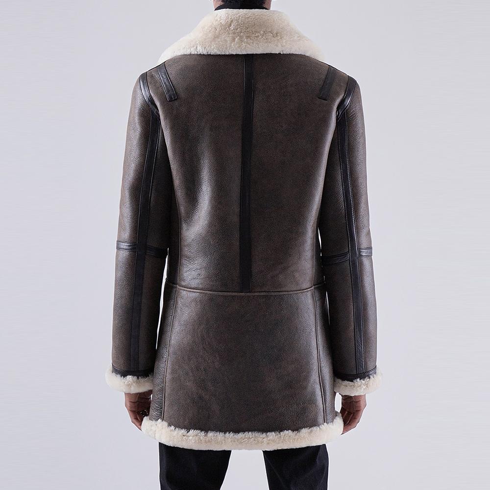 Strike Desired Rich Lambskin Shearling Coat (Brown)