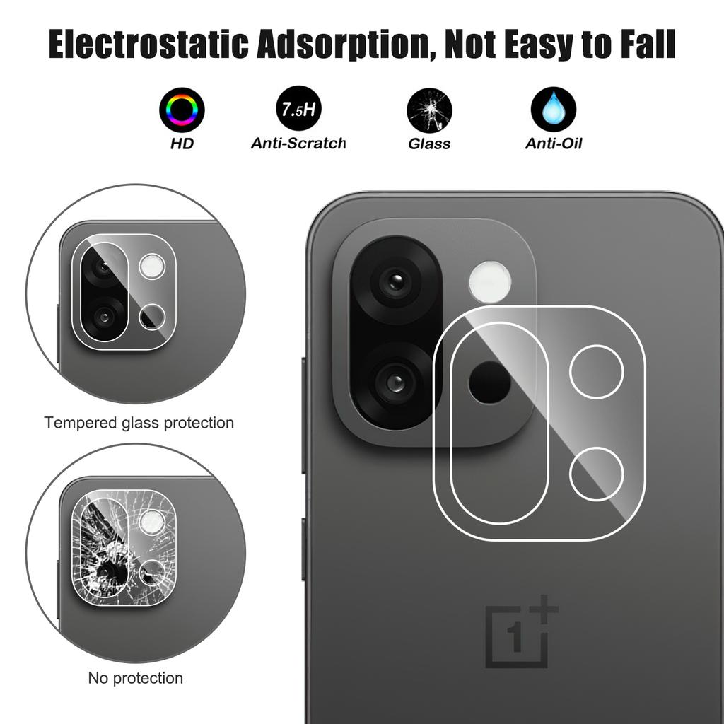 For OnePlus 13T 5G Camera Lens Protector Arc Edge Clear Tempered Glass Film