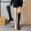 Winter Fashion Elastic Slim Women Long Over The Knee Boots Street Style Platform Thick Bottom Party Stripper Female Shoes