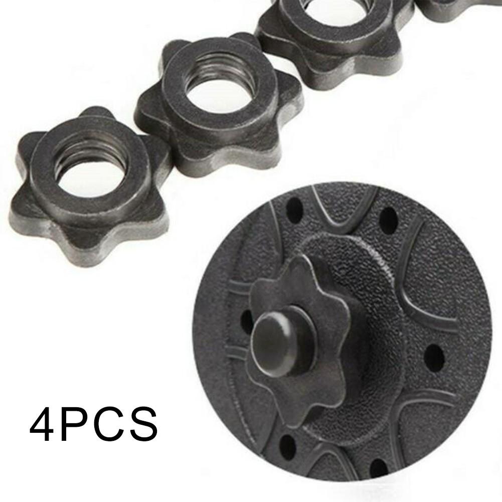 Stylish Black Color Spin Lock Screw Dumbbell Spinlock Collars 4pcs Bundle