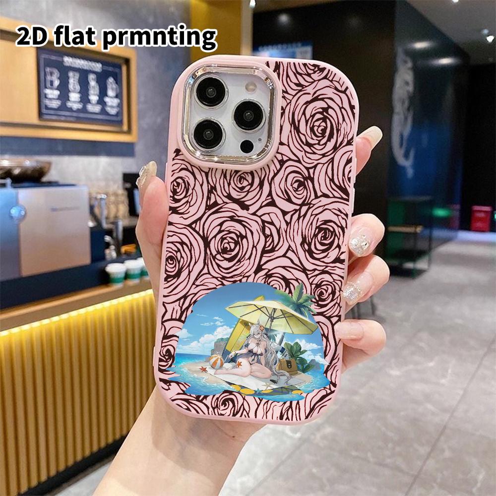 Phone case: 2D flat design suitable for iPhone 18 17 16 15 14 13 Pro protective case, couple style, beach swimwear, Christmas and Halloween gifts