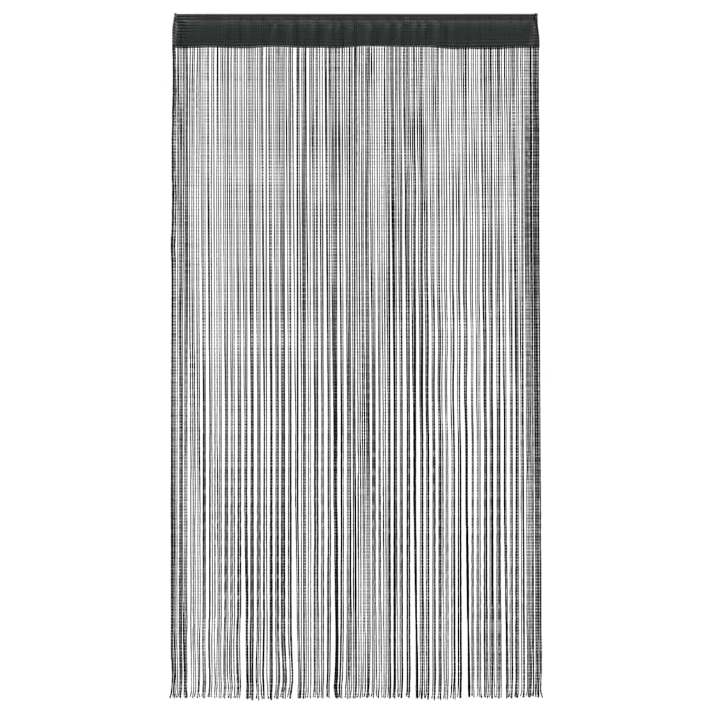 Vidaxl Zasłony Sznurkowe, 2 Sztuki, 100 X 250 Cm, Czarne