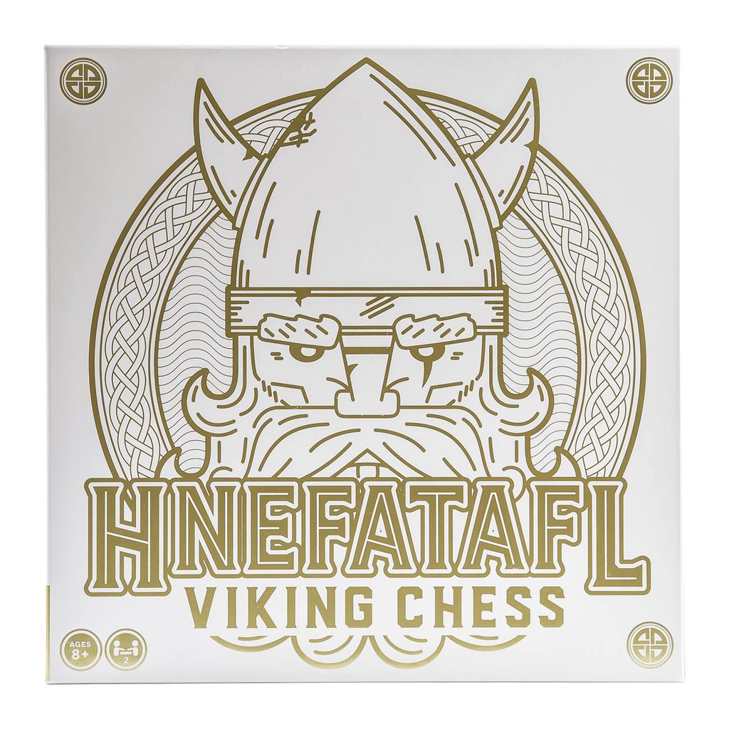 Hnefatafl 2 Player Strategy Game with Wooden Game Board for Kids and Adults