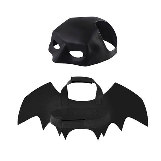 Halloween Cat Costume Bat Mask And Wings Set Creative Pet Clothes Interactive Holiday Outfit for Small Dogs Cats