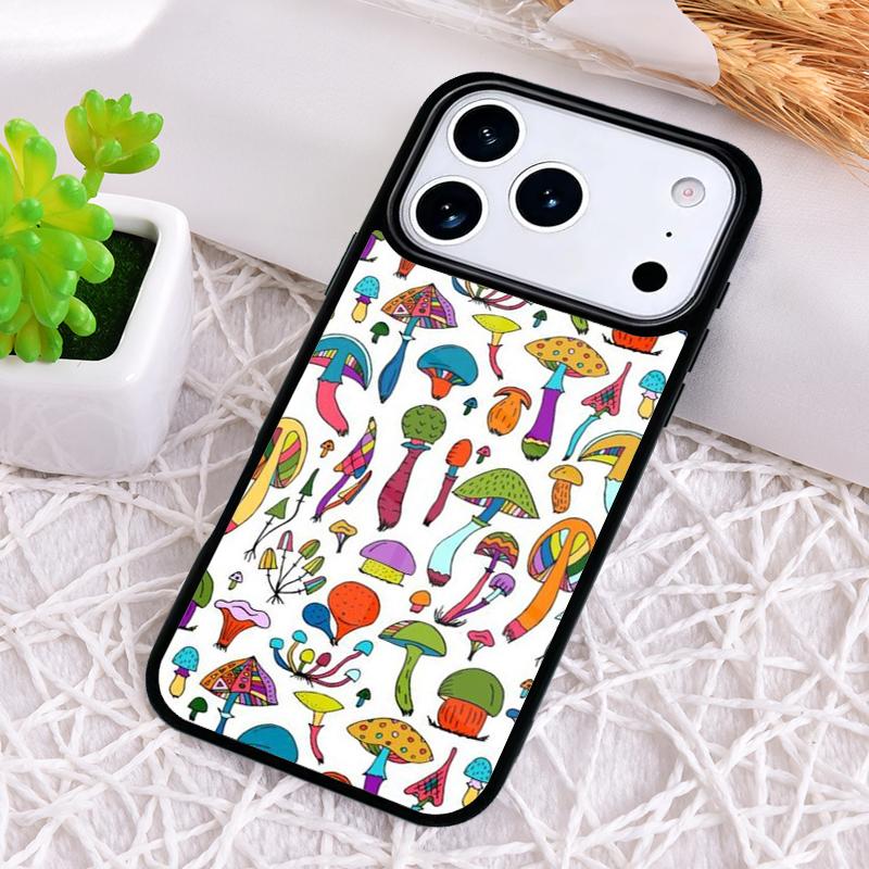 

Mushroom Shockproof Phone Case for iPhone 17 Air 16e 15 11 12 14 13 Pro Max Cover Coque iPhone 16 Pro