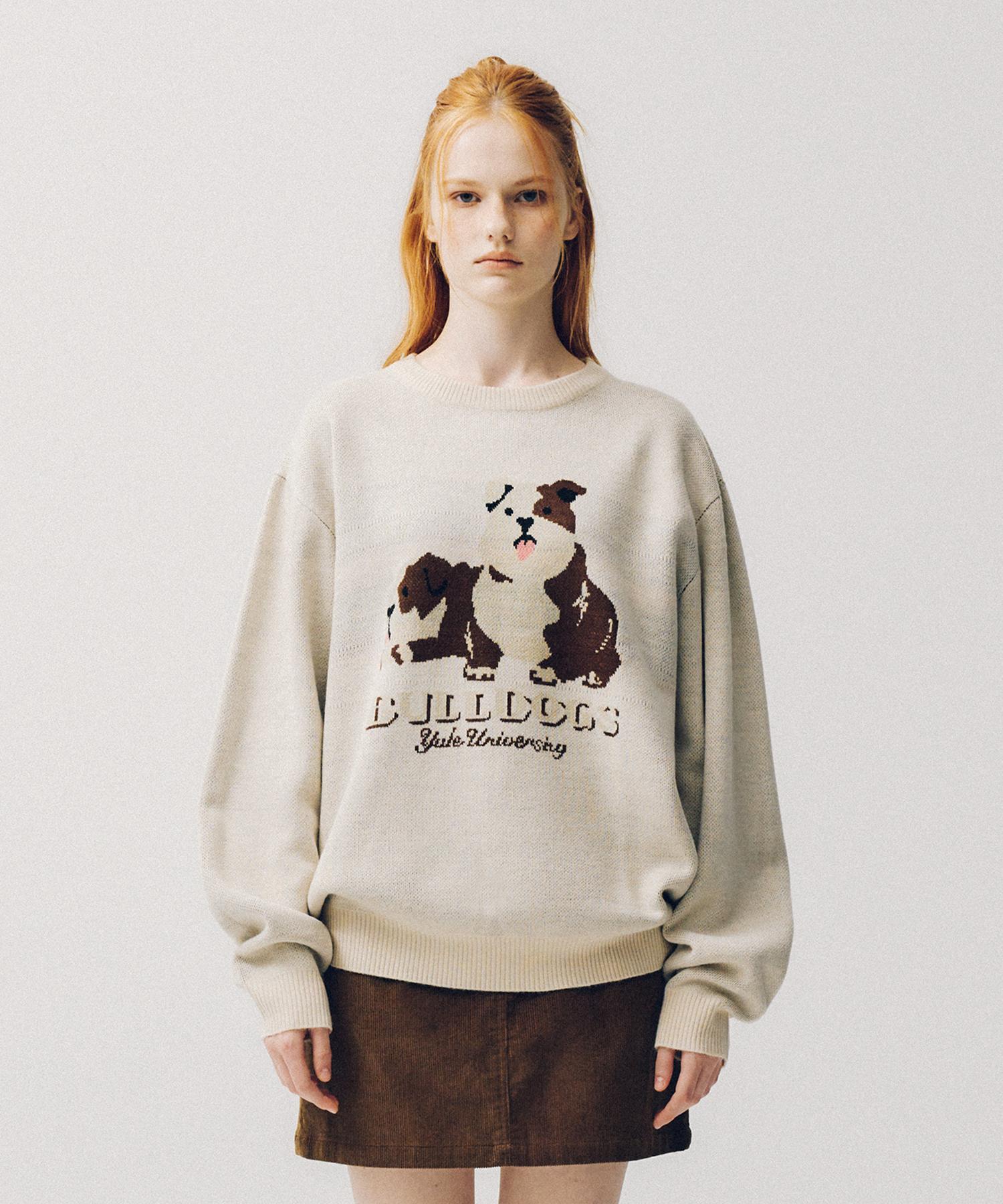 Yale Baby Bulldogs Круглая вязка_Овсяный Oatmeal/S