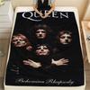 1PC Classic rock bands Print FlAannel Blanket, High quality Comfortable for All Seasons, Home Decor, Warmth and Comfort