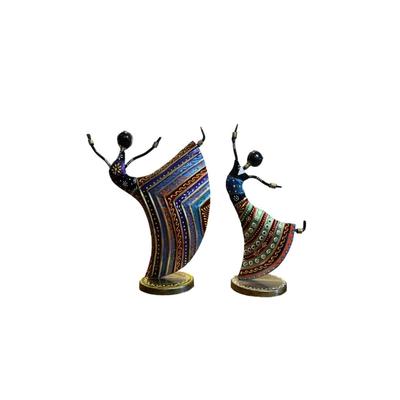 Metal Dancing Lady Showpiece, Table Decorative Items, Tribal Metal Handicraft Muisician Showpiece Statue Home Decorative Items