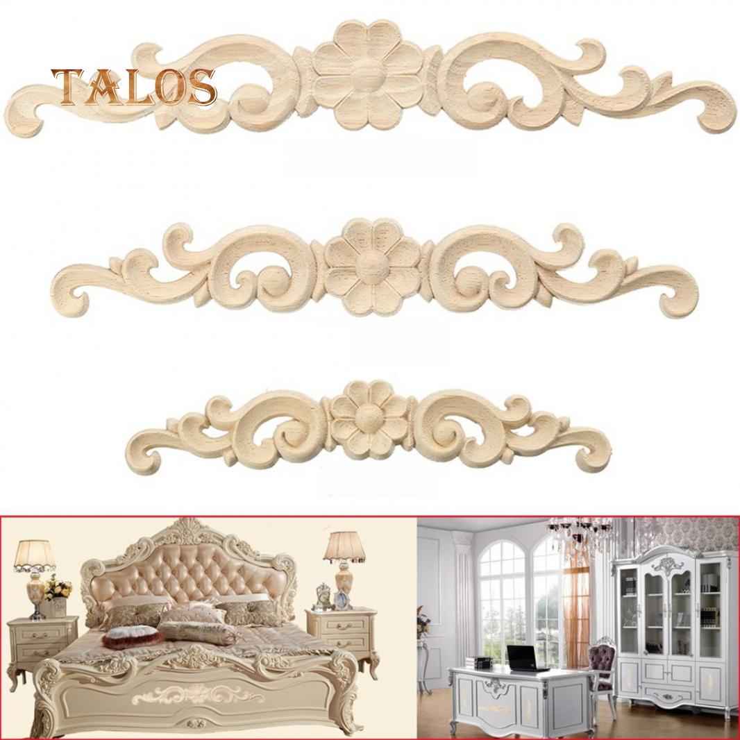 

Деревянный резной уголок, аппликация, европейский стиль, дверная мебель, декор для шкафа, украшение 35*6cm