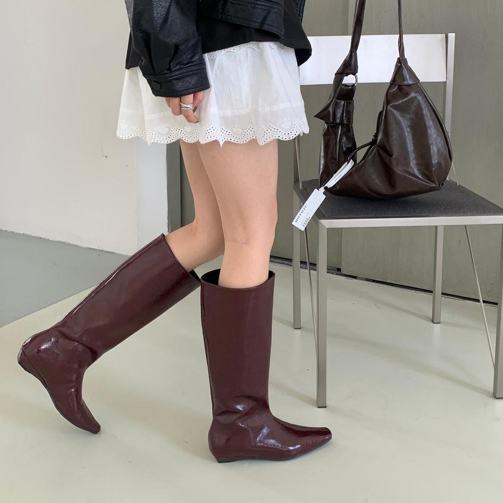 Fashion Versatile Boots for Women 2025 New Autumn Thin Square Head Heel Boots Temperament Commuter Knight Boots for Women