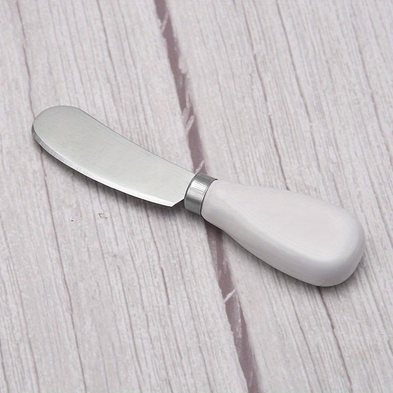 kitchen cooking wooden handle stainless steel butter knife outdoor picnic cheese knife jam spatula household cheese knife