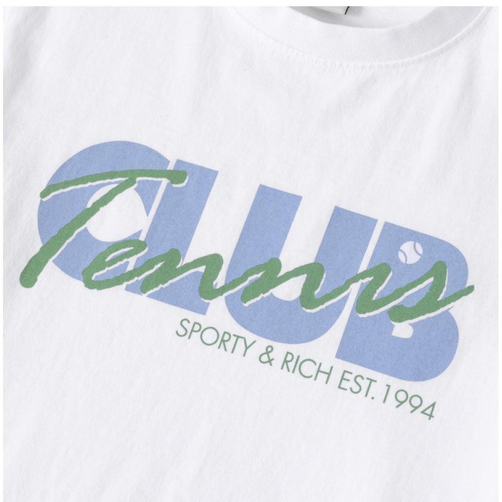 Sporty   Rich Ts933wh Agassy Tennis Club  Tennis Club  Common Short Sleeve Tee