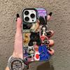 New Cute Black Cat Graphic Montage Laser Phone Case For iPhone 17 15 16 Pro Max Plus 14 13 12 Mini 11 Pro Max Shockproof Cover