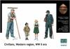 Master Box 1/35 Scale European Civilian Plastic Model Kit (2 Children and 2 Men) MB35067