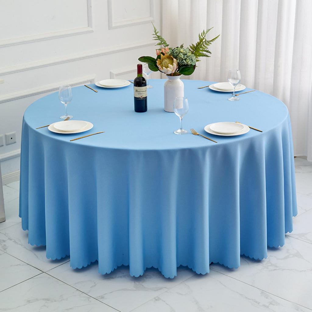 Round Polyester Tablecloth Wedding Table Cover Indoor Outdoor Table Cloths Washable Circle Table Cloth Decoration For Home, Dining, Kitchen, Garden
