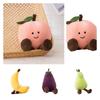 Adorable Fruit Party Plushies For Kids- Banana, Eggplant, Peach, And Pear Options!