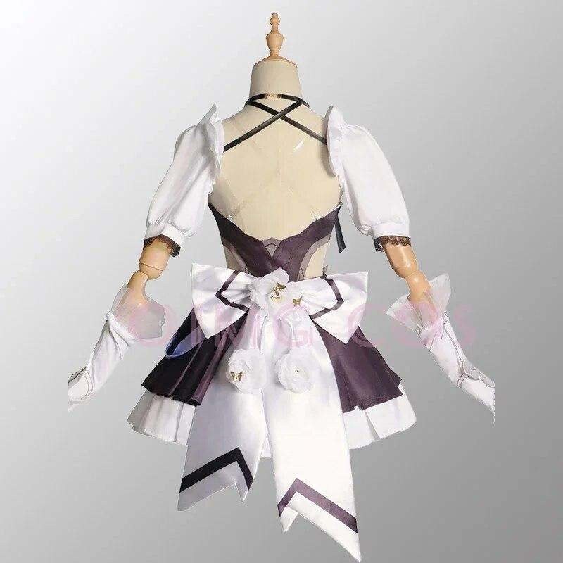 Elysia Cosplay Francouzská služka Costume Impact 3 Karneval Uniform Paruka Anime Halloween Kostýmy Muži Hra