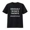 I M Dad S Favorite Funny Son Daughter Child T Shirt Vintage Washed Slightly Soft Versatile Stretched Streetwear Breathable