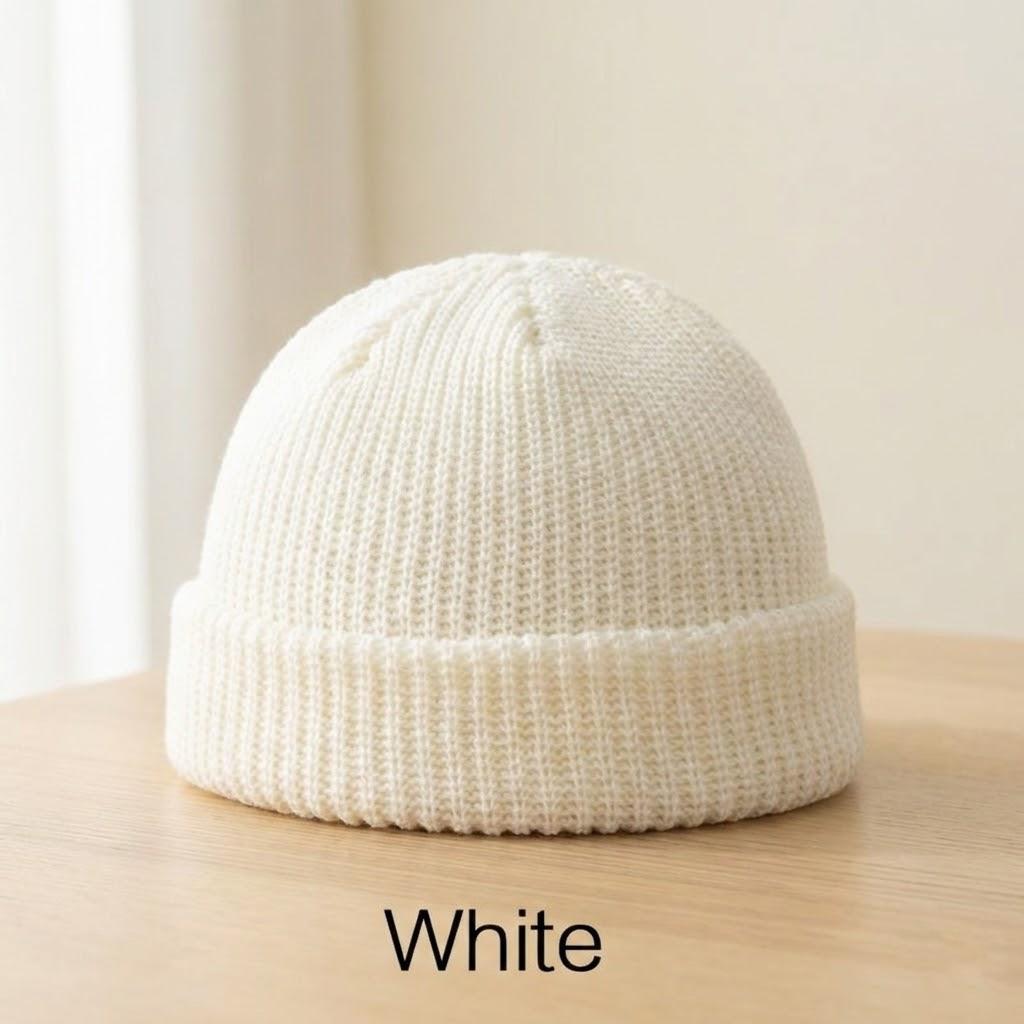 

Men s Melon Cap Winter Women s Autumn and Winter Solid Color Landlord Watermelon Knitted Woolen Hat Pullover Stonego Ski Cap белый