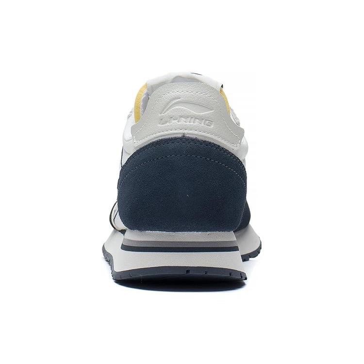 Li Ning Fabric Cushioning Slip Resistant Abrasion Resistant Low top Sports Casual Shoes Men's Black White Gray AGCS357-4