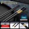 Chixing Antibacterial Alloy Chopsticks - Heat Resistant Wood Grain