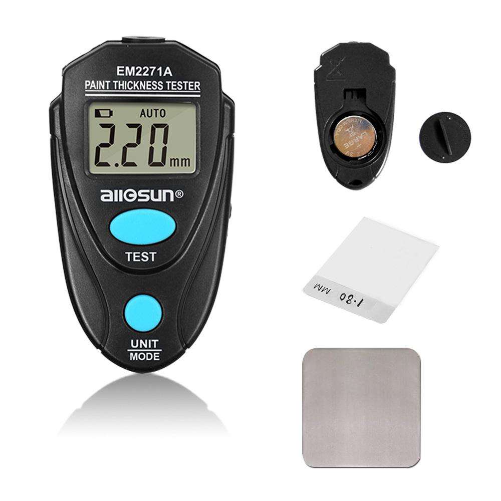 

all-sun EM2271A Digital Thickness Gauge Coating Meter Fe/NFe 0.00-2.20mm for Car Thickness Meter Russian Manual