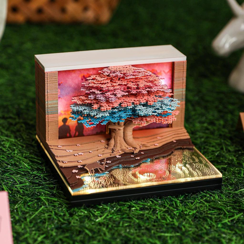 2026 3D Skulpturaler Haftnotizenkalender: Kreative Blumenrispen & Personalisierbare Ziergeschenke
