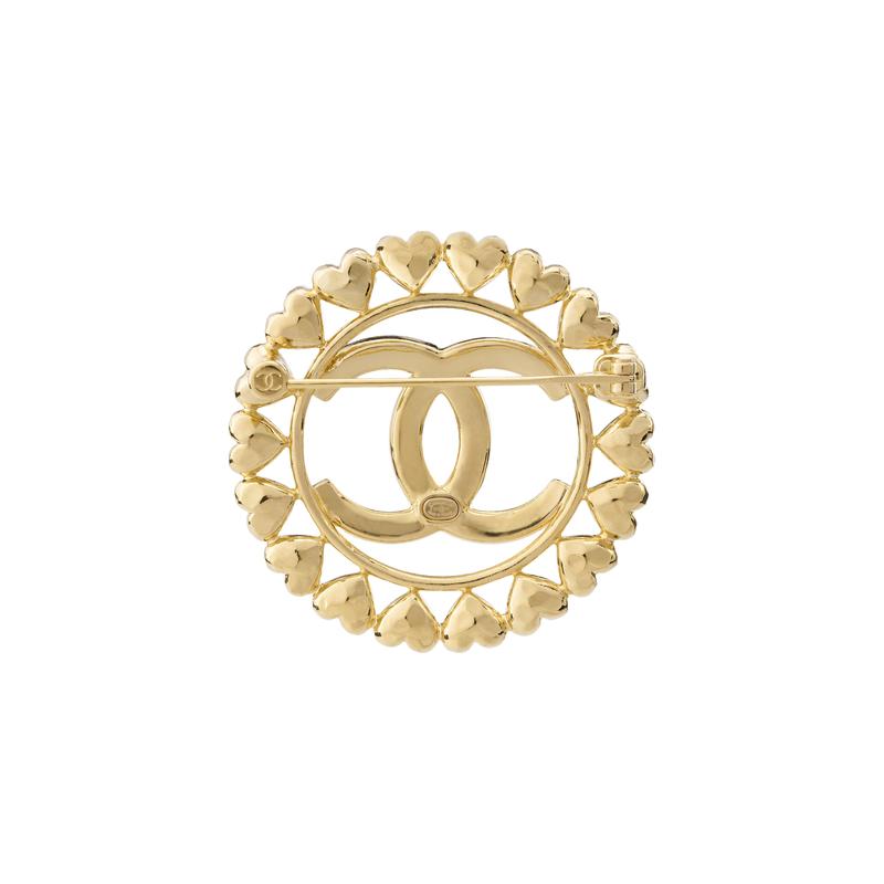 CHANEL [23 Spring and Summer New Products] Classic Logo Fashion Brooch Women's Gold