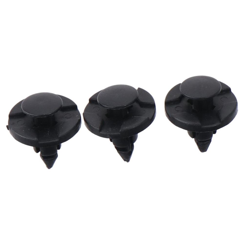 100Pcs 8mm Hole Fender Liner Bumper Cover Black Push Type Clip 01553-09321 for Nissan Infiniti