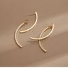 Long Arc Earrings for Women, Minimalist Stylish Dangle Jewelry Daily Wear Trendy