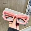 Thick Edged Square Computer Eyeglass Women Men Anti Blue Light Plain Glasses Vintage Colorful Oversized Optical Eyeglasses
