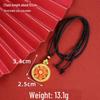 Ancient Gold Sand Eight-Treasure Compass Blessing Necklace - Chinese Retro Copper Alloy Jewelry