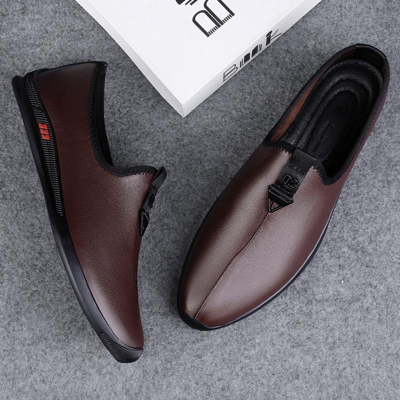 Fashion Fashion Genuine Leather Men's Casual Shoes Luxury Brand Formal Men Loafers Moccasins Italian Breathable Slip on Male Boat Shoes