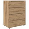 Artisan Oak Storage Cabinet 80 X 48 X 105 Cm Particleboard