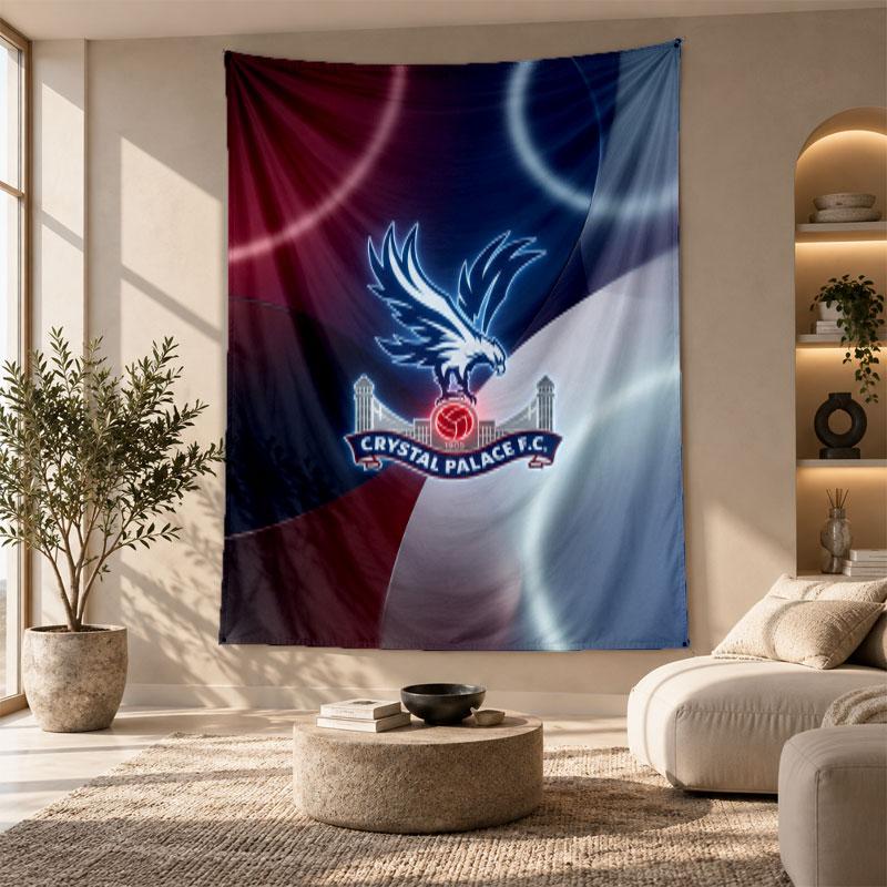 Decorative Tapestry,Crystal Palace Football Printed Wall Art, Lightweight Wall Hanging For Bedroom Background
