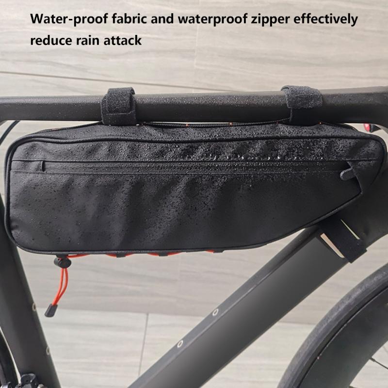Rapid Access Motorcycle Top Tube Bag Nonskid Strips and Ergonomic Shape for Long-Distances Travel