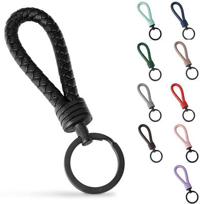 PU Key Holder with Stainless Steel Key Extra Ring for Small Perfect for House Gift Box Included Ring Keys, Car, Motorcycle, Bicycle, Keys,