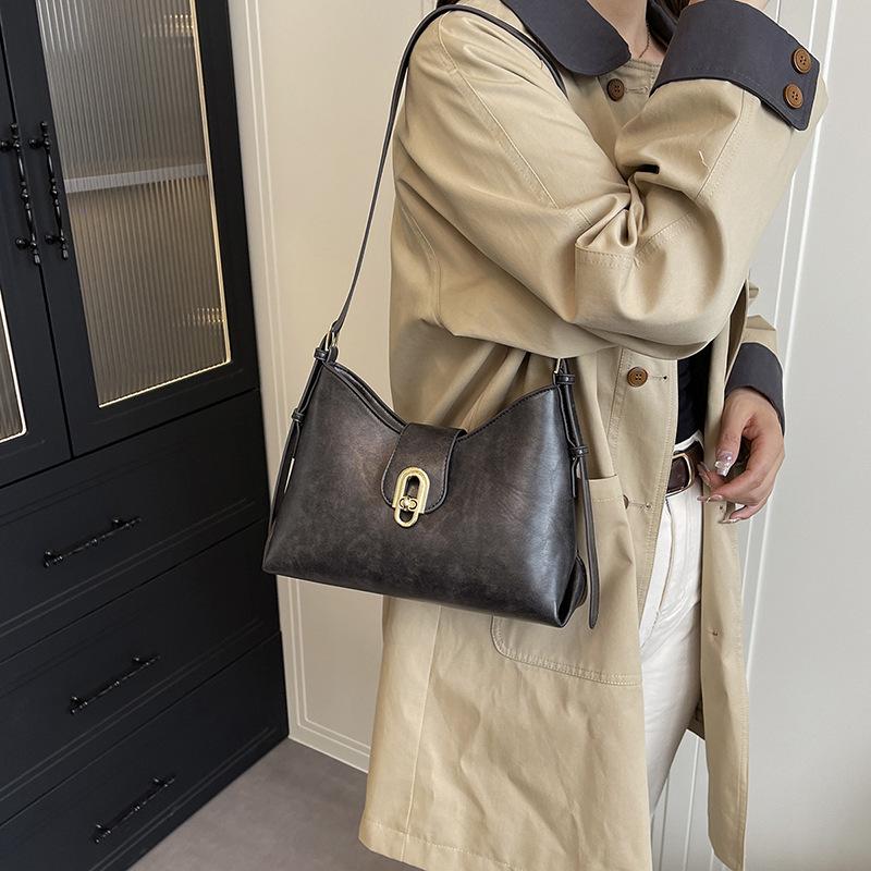 Damen Herbst 2025 Vielseitige Tasche: Schlichtes Schulter- & Umhänge-Unterarm-Design