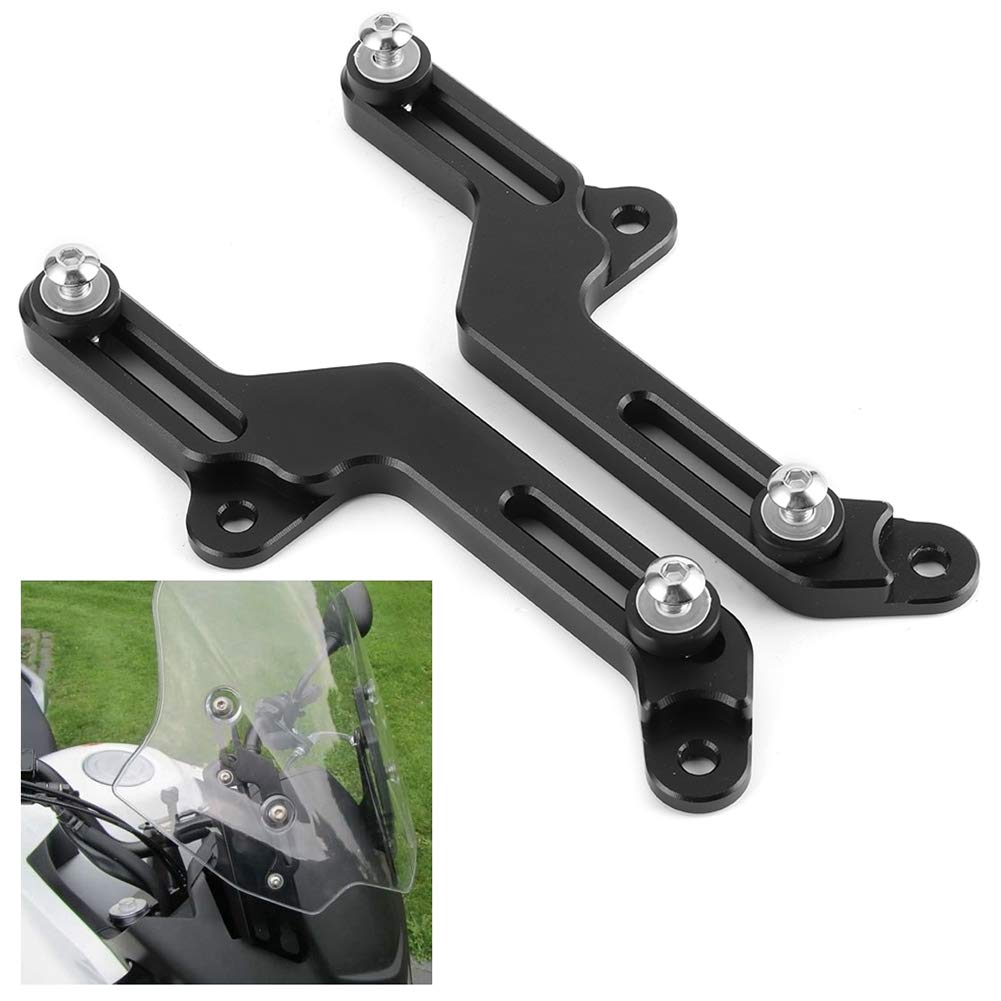 MAJONMMERD CB500X 2013-2016 CNC Aluminum Windshield Adjuster Height Adjustment Black,