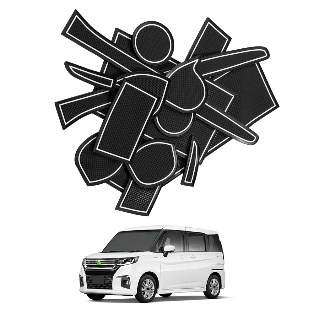 Auto Spec Suzuki New Solio MA27S MA37S Pocket Interior Rubber Compatible with MA37S and Door Pocket Rubber Floor Console Interior Noise Set