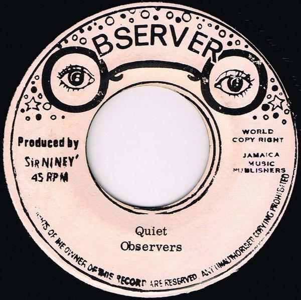 7inch Record OBSERVERS - Quiet NONE Observer 1975 Jamaica Reggae, Ska & Dub Used