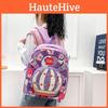Cute And Colorful Children's Nylon Backpack Ideal For Kindergarten With Detachable Bag