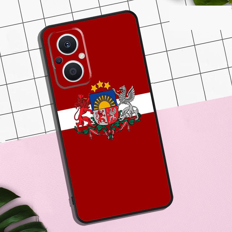 Latvia Flag Case For OPPO Reno 13F 12F 11F 8T 7 8 10 11 12 13 Pro OPPO Find X8 X6 Pro X3 X5 Lite Cover
