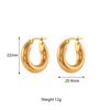 MamacitaSlay Minimalist 18K Gold Plated 316L Stainless Steel Different Sizes Hoop Earrings Waterproof Party Jewelry for Women