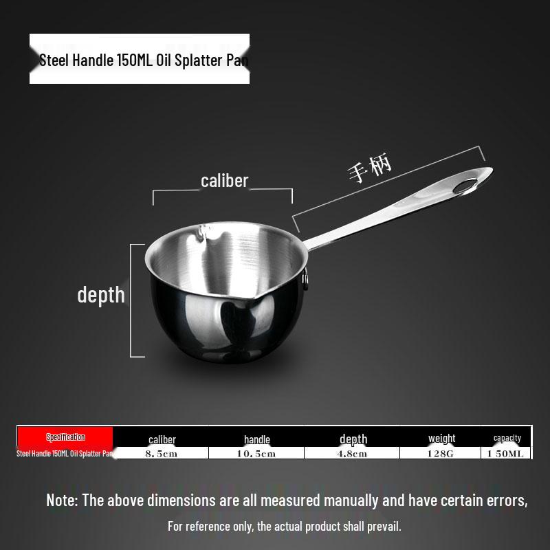 304 Stainless Steel Long-Handle Mini Oil Pouring Pot