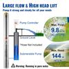 Deep Well Submersible Pump Stainless Steel Water Pump 2200W 9.8 M³/h 144 M
