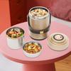 304 Stainless Steel 3-Tier Stackable Thermal Food Container, Vacuum Insulated Lunch Box, Leakproof Bento Box for Office Picnic