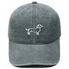 New cartoon cute puppy embroidered baseball cap washed retro simple men's and women's casual versatile sunshade cap